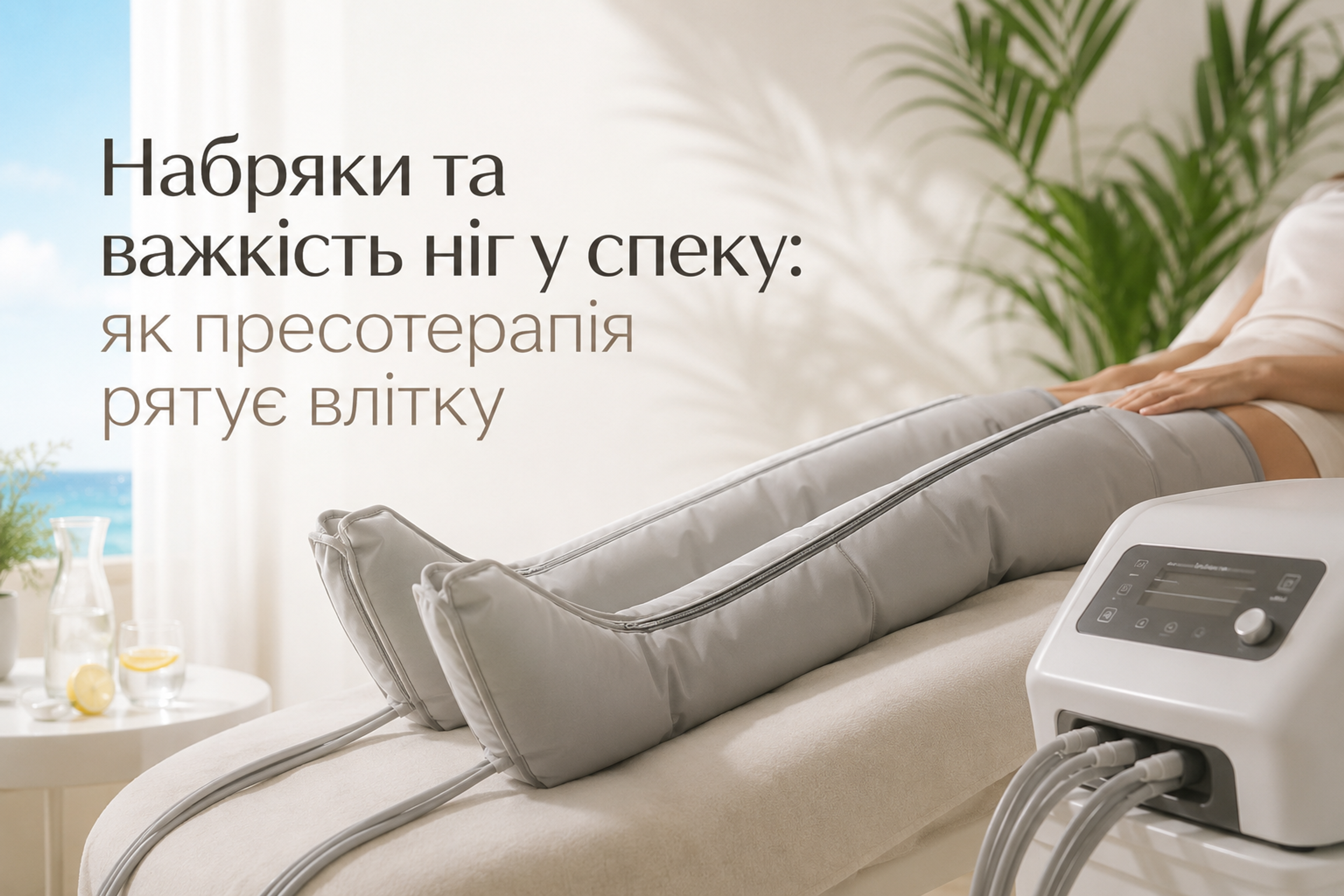 Обладинка де зображений апарат пресотерапії