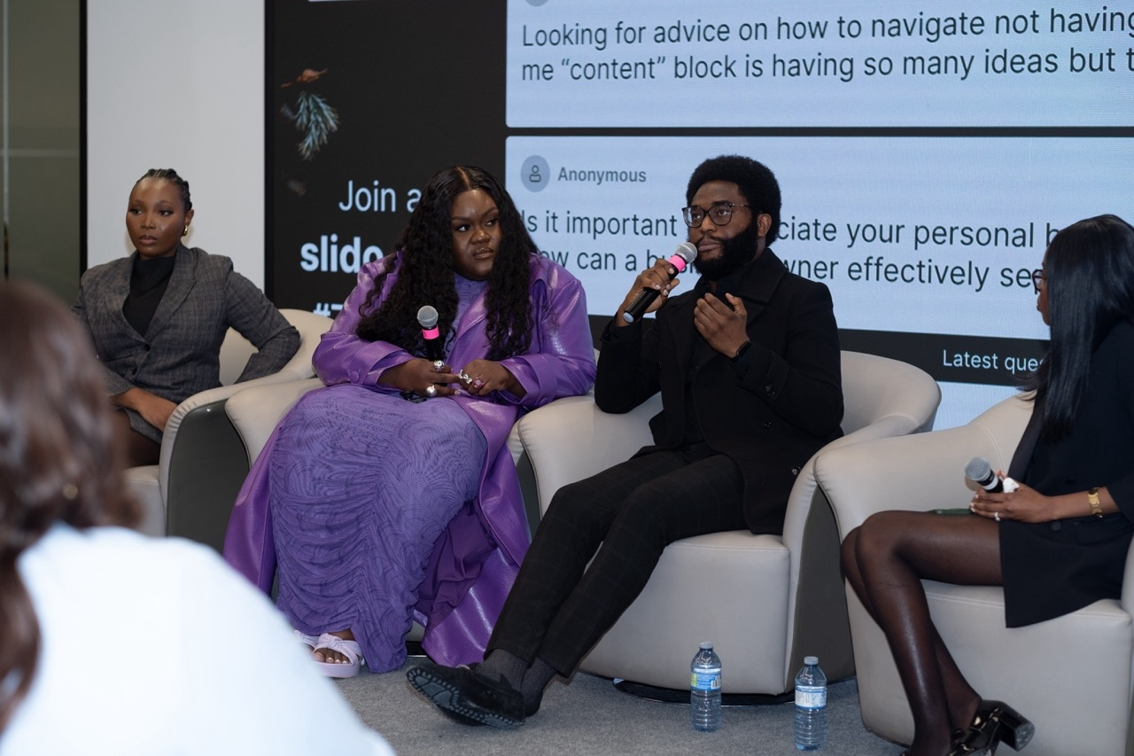 Panel session with Alma, Tehilah, Efosa, and Tosin