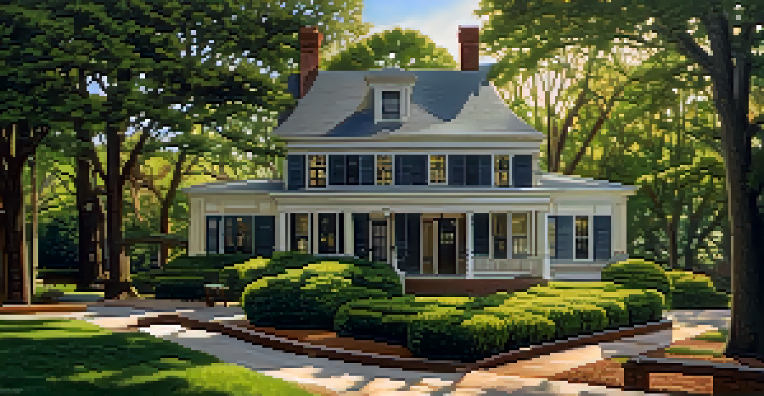 A peaceful view of the Martin Luther King Jr. National Historical Park with the King family home and surrounding greenery.