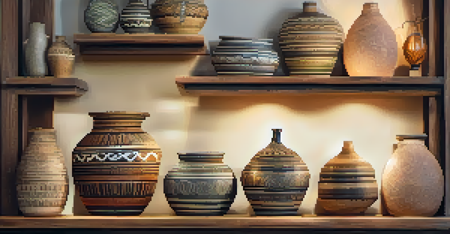 A close-up view of a handmade artisanal product in an inviting small business setting in Atlanta.