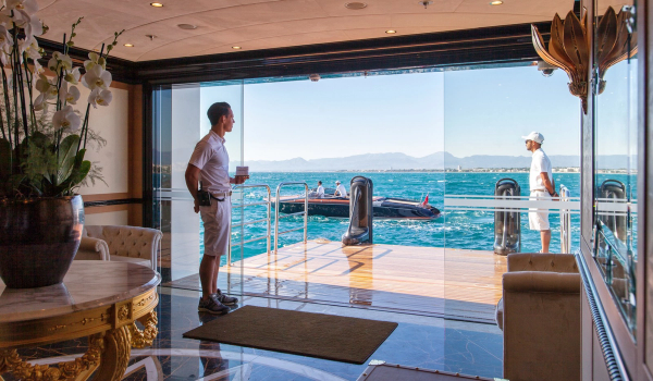 Photo of the interior of a boat