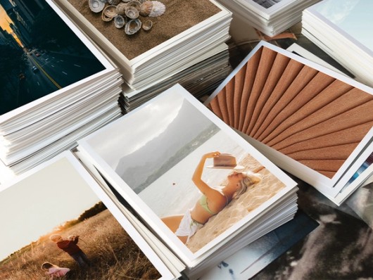 Gestapelte Fotoabzüge