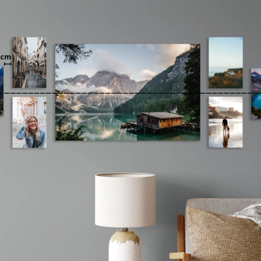 Abmessungen Fotocollage an der Wand