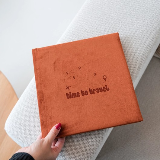 Koffietafelboek met Velvet Whiskey kaftmateriaal