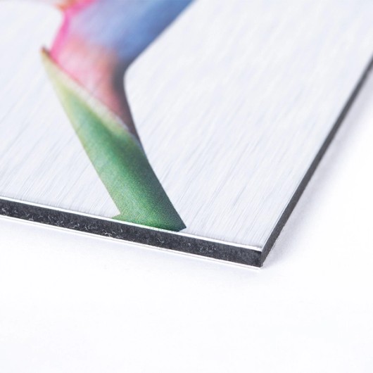 Direktdruck auf gebürstetem Aluminium Silber