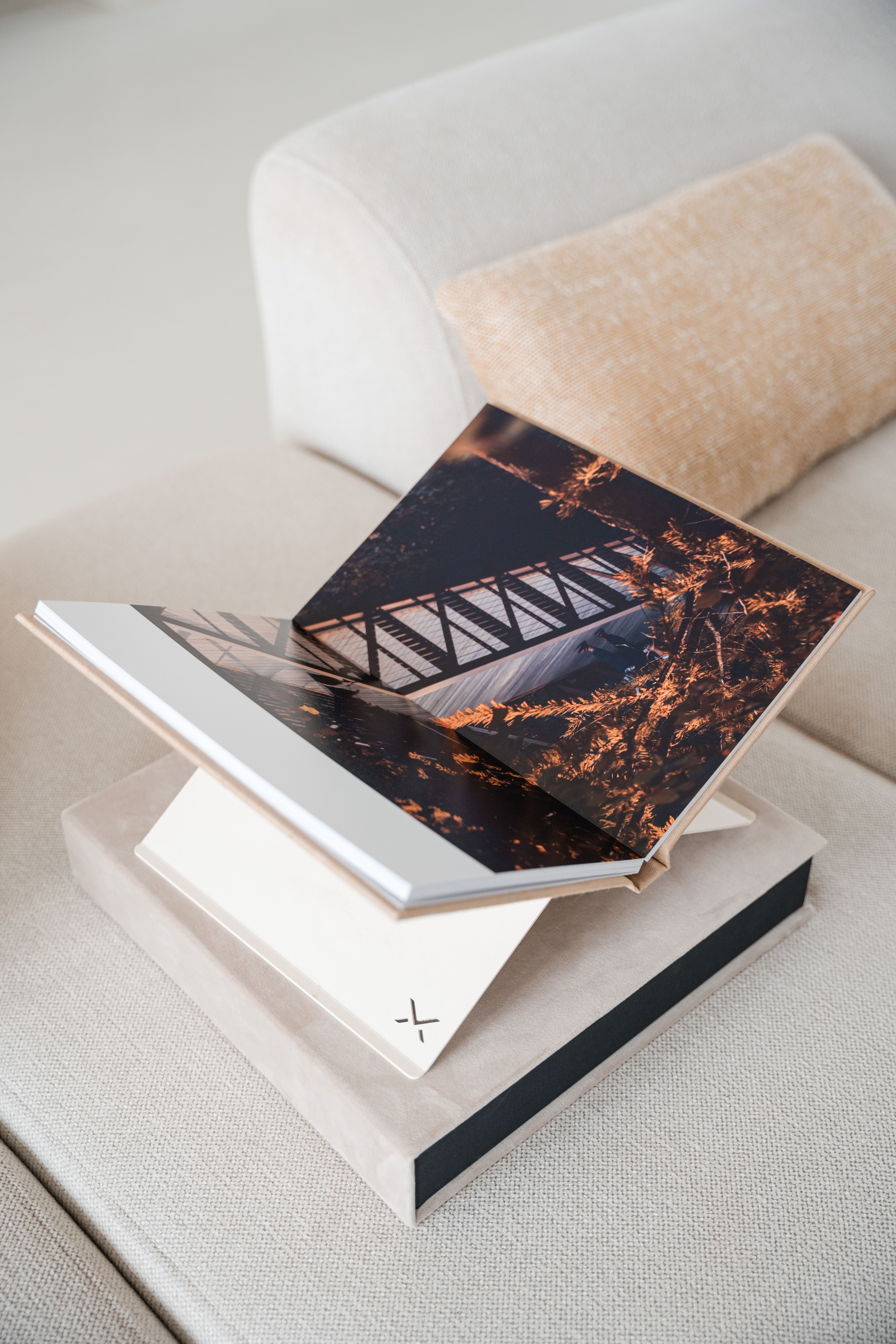 Koffietafelboek open met eigen beeld