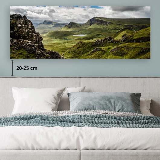 Maße der Wanddekoration über dem Bett