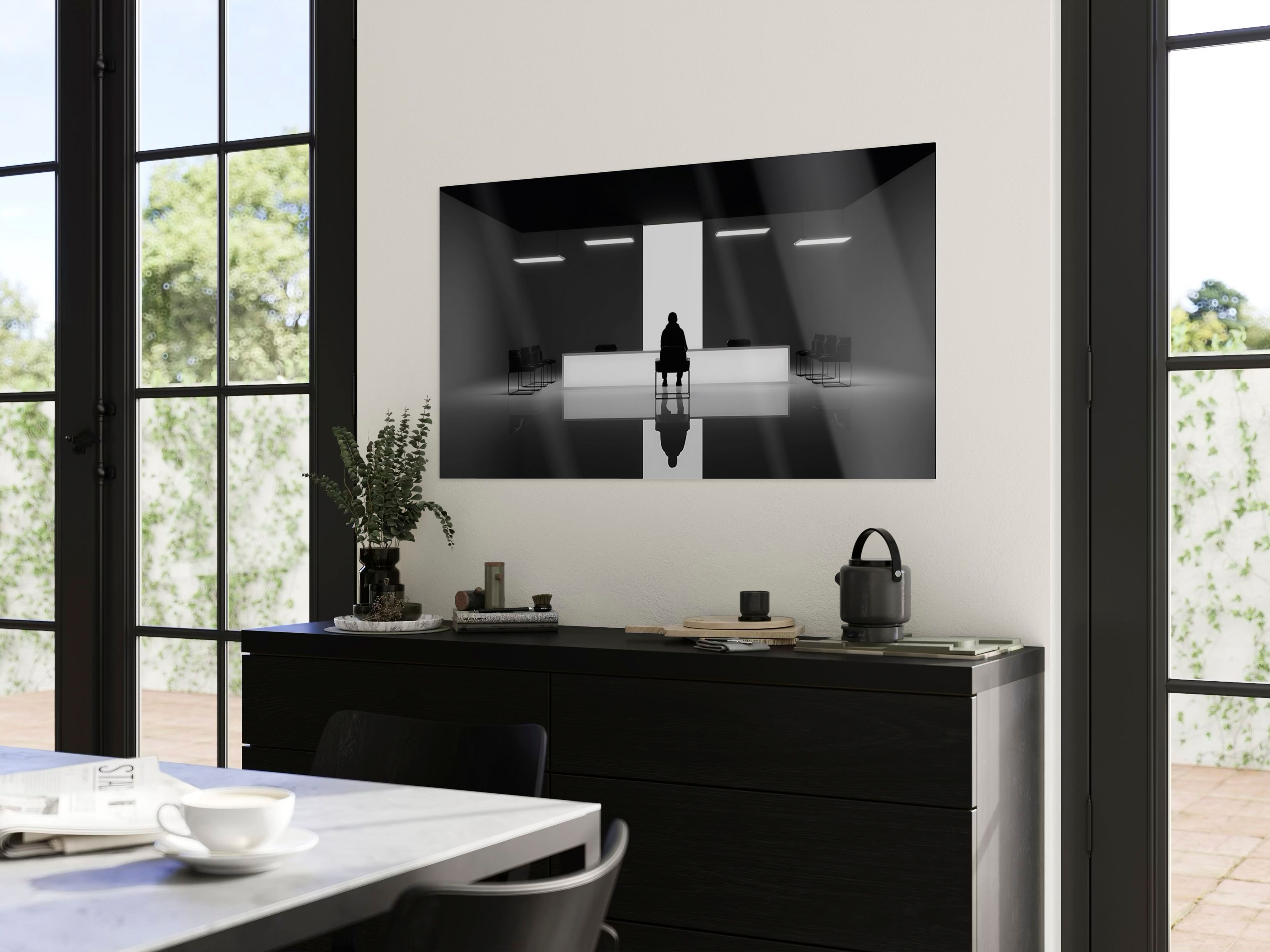 HD Metal Print im Wohnzimmer