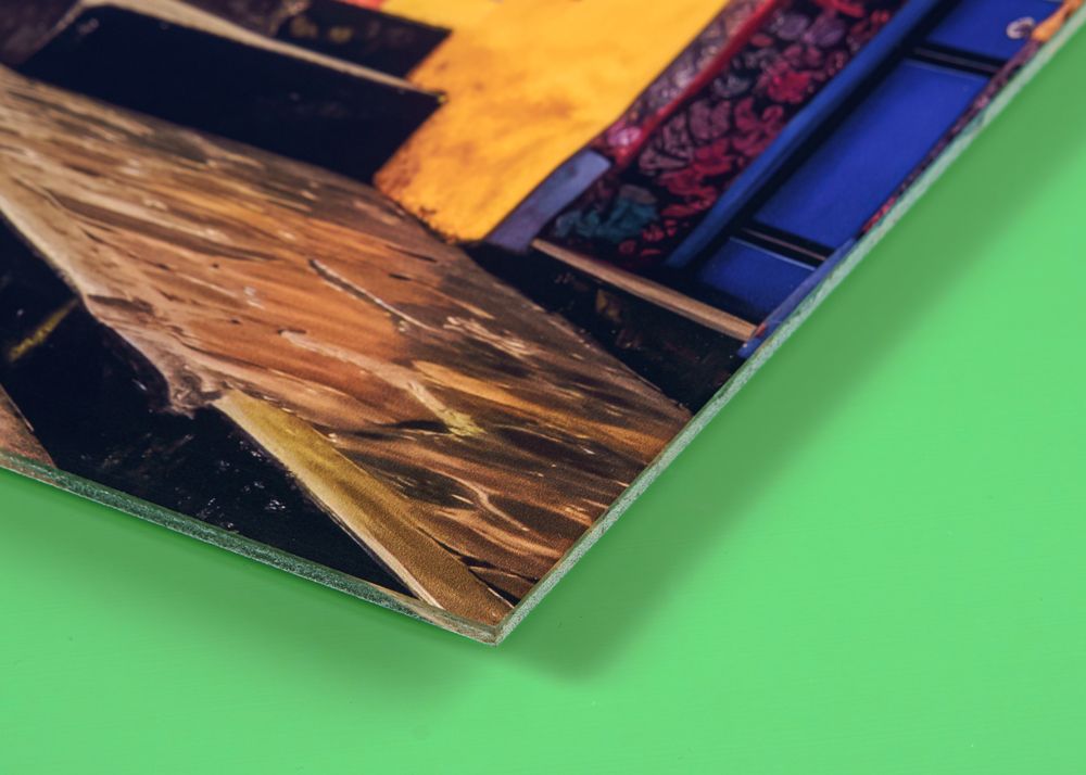 Direktdruck hinter Acrylglas aus der Perspektive