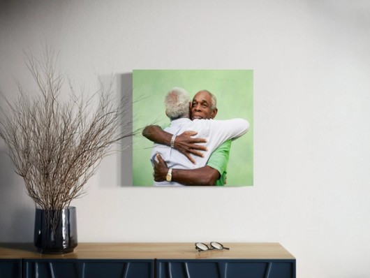 Photo Block an der Wand