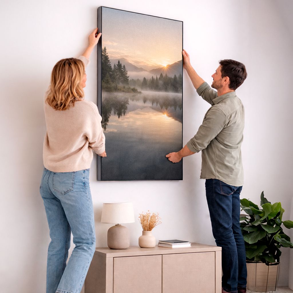 Akustik-Wandpaneel aufhängen