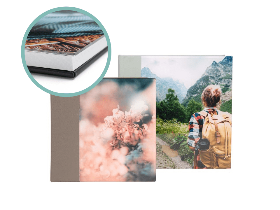 Fotobuch mit Acrylglas-Detail