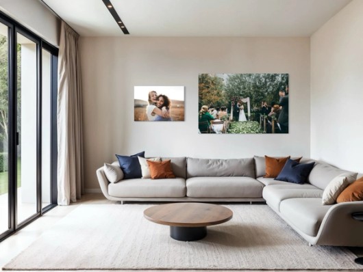 Foto auf Leinwand in einem hellen Interieur