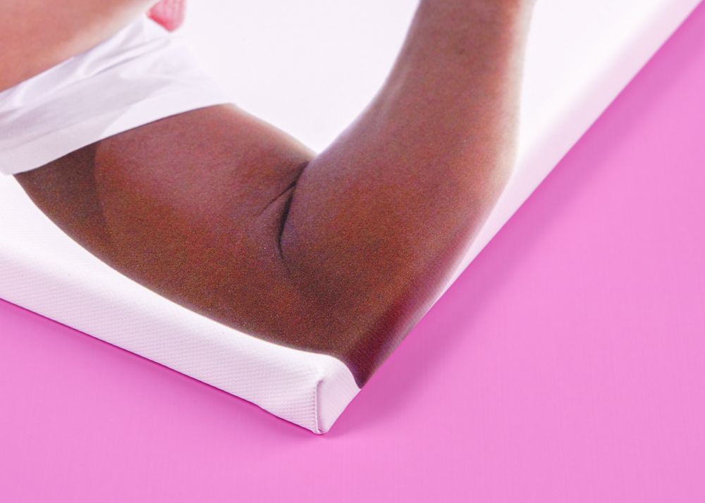 Leinwand in Eckansicht