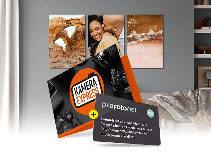Voucher Profotonet avec la carte cadeau Kamera Express