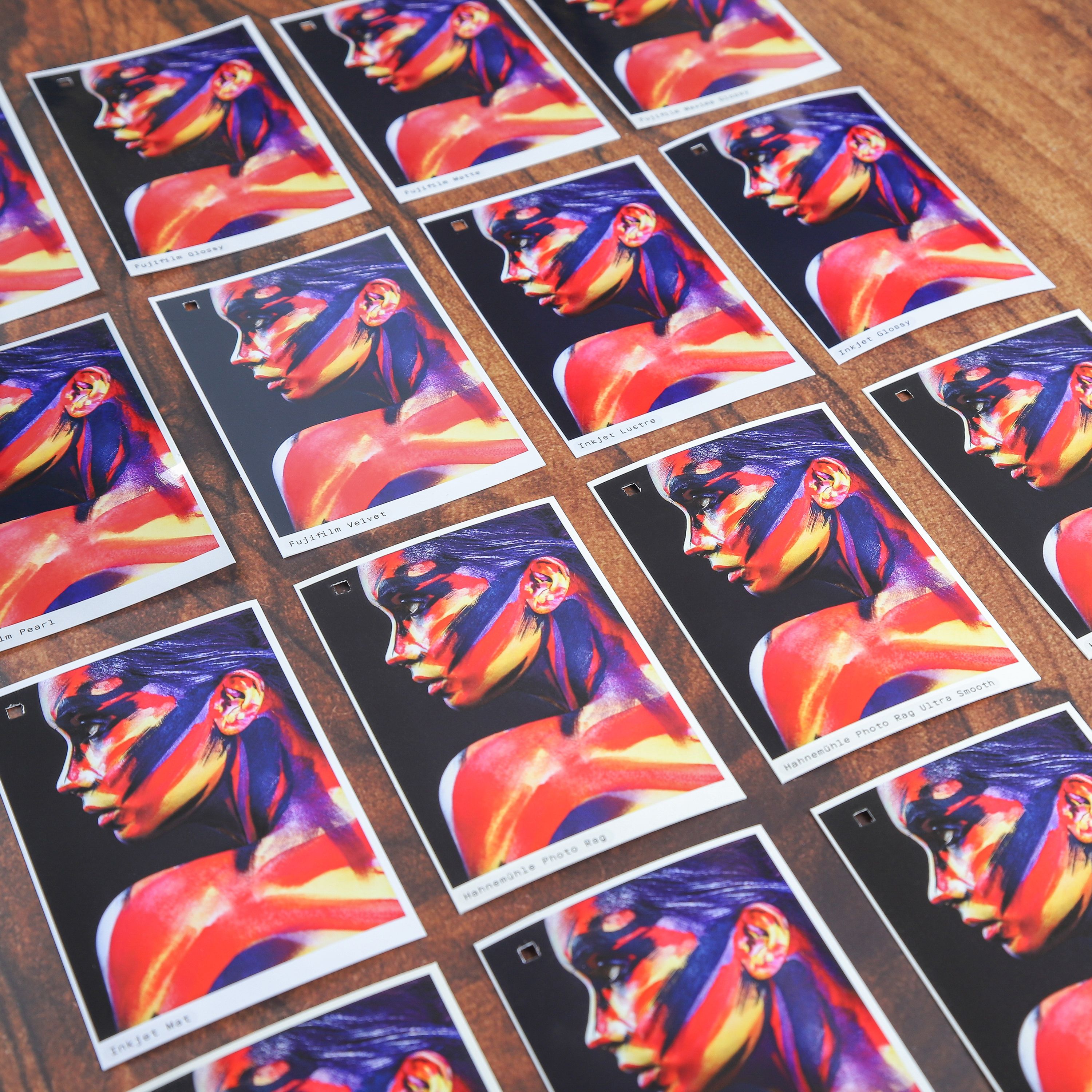 Musterset der Papiersorten