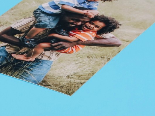 Farbige Fotoabzüge von der Seite