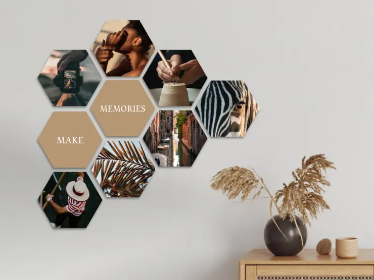 Hexagon-Fotowand