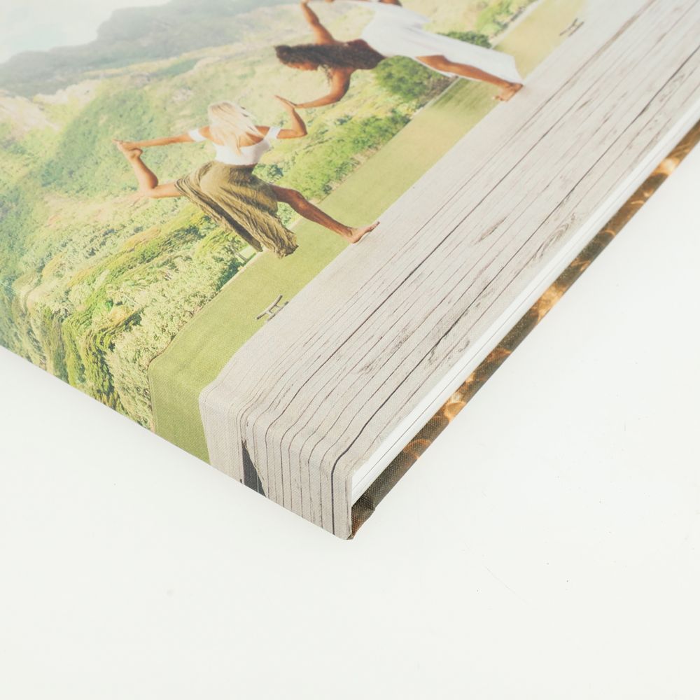 Urlaubsfotobuch mit Leinen-Einbandmaterial