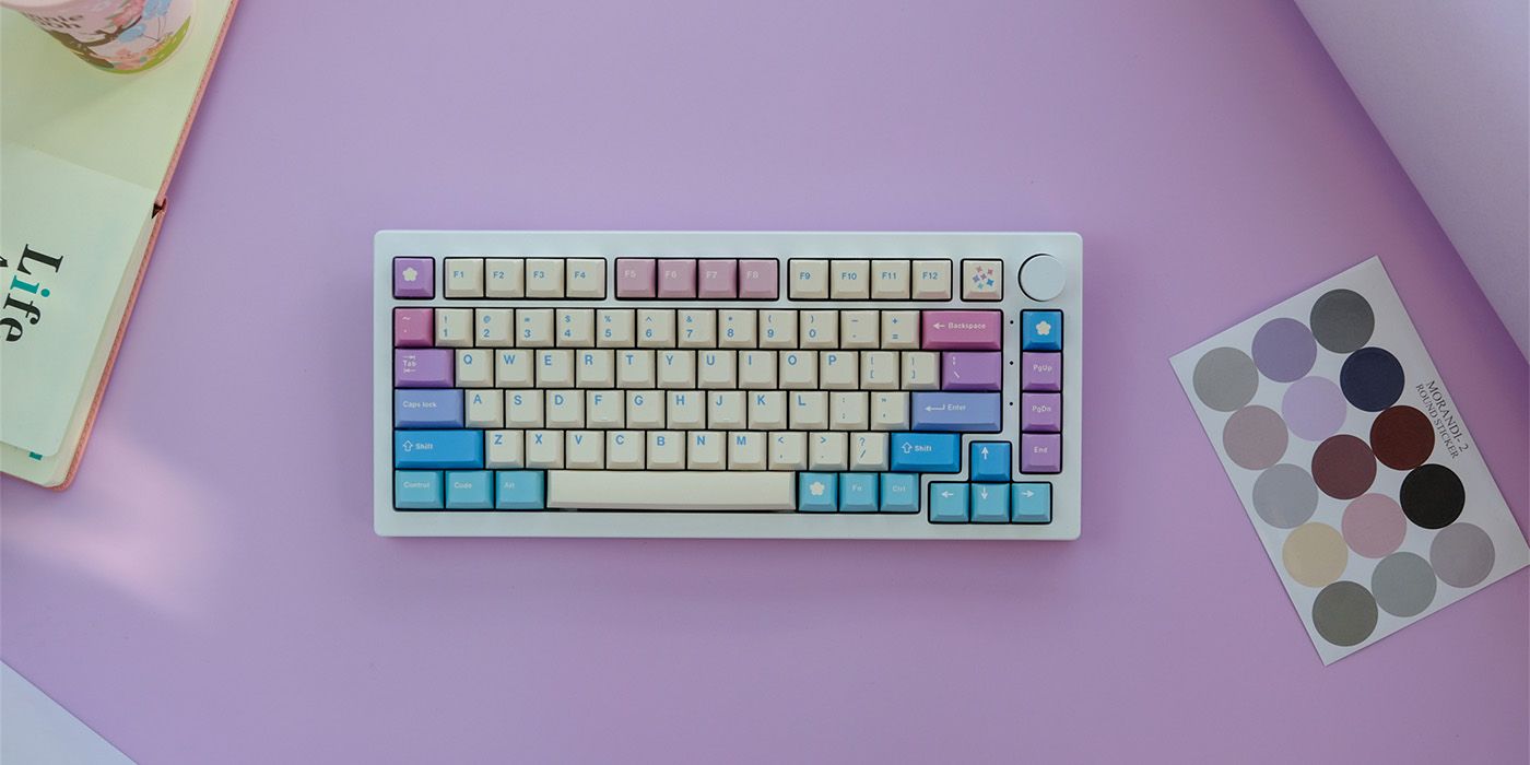 페어리 키캡, 염료승화 파스텔 톤 연보라 연분홍 키캡