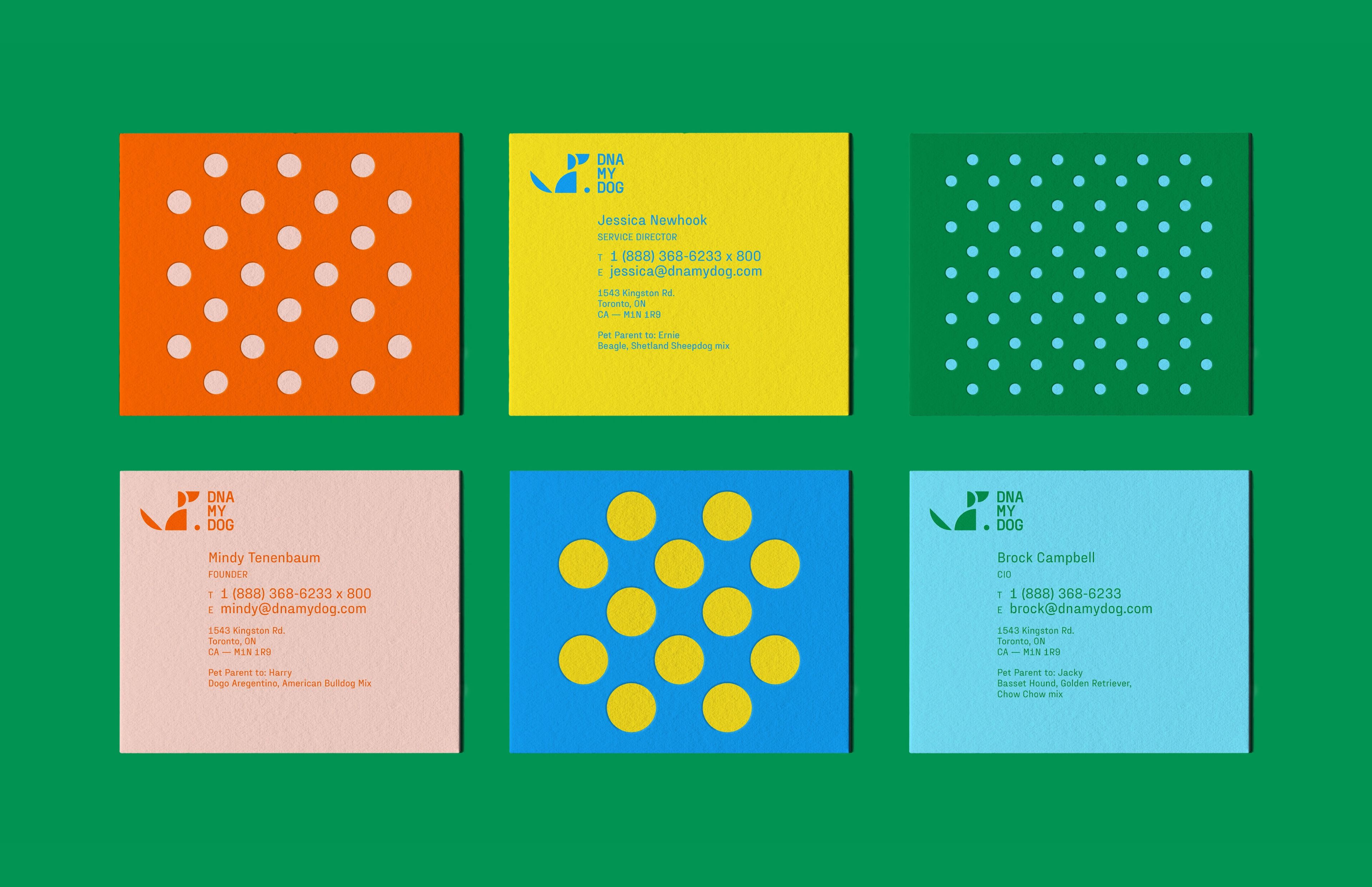 An image showcasing DNA MY DOG brand guidelines.