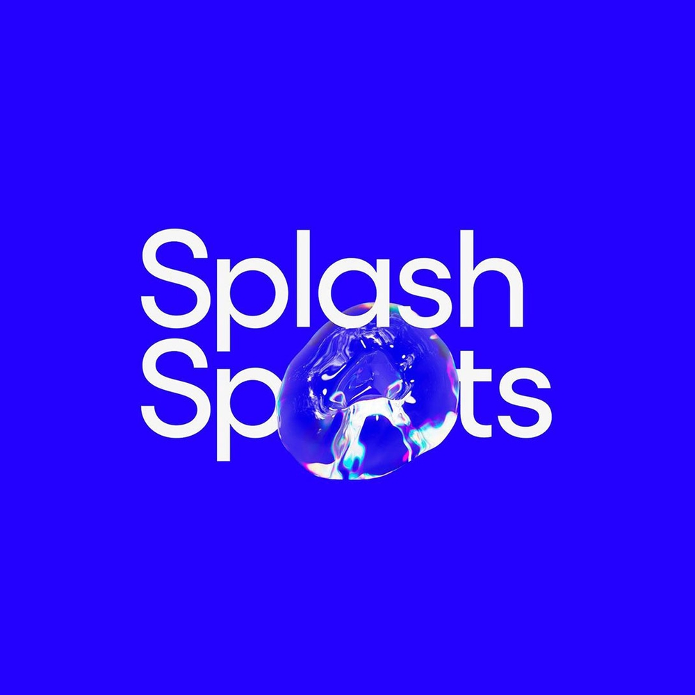 An image featuring the word 'Splash Spots' with water drop replacing the letter 'o'.