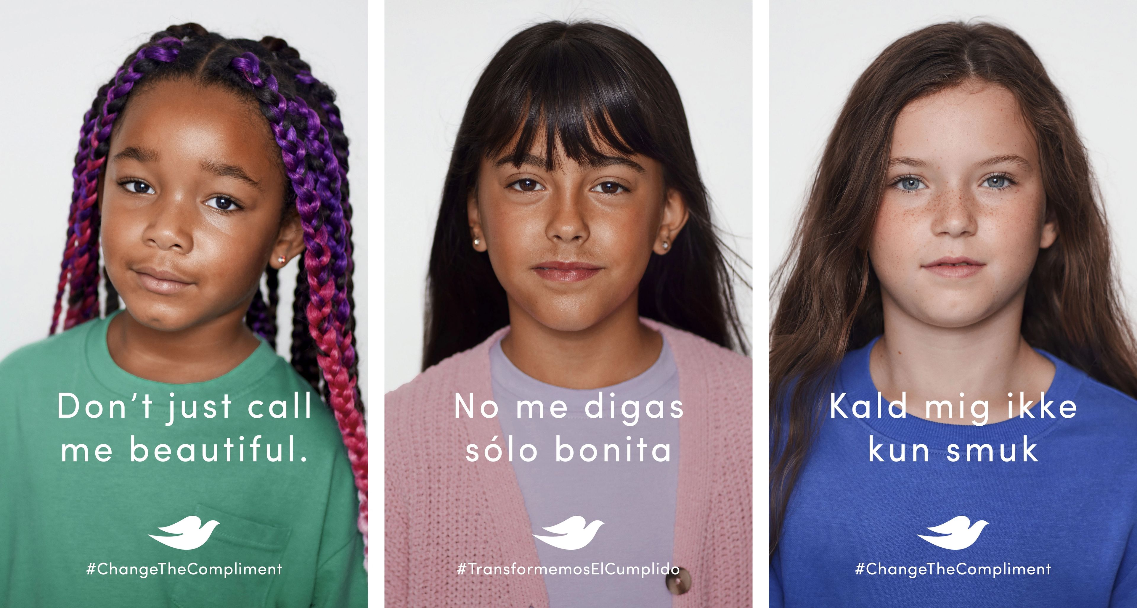 Poster displaying a young girls portrait with the text