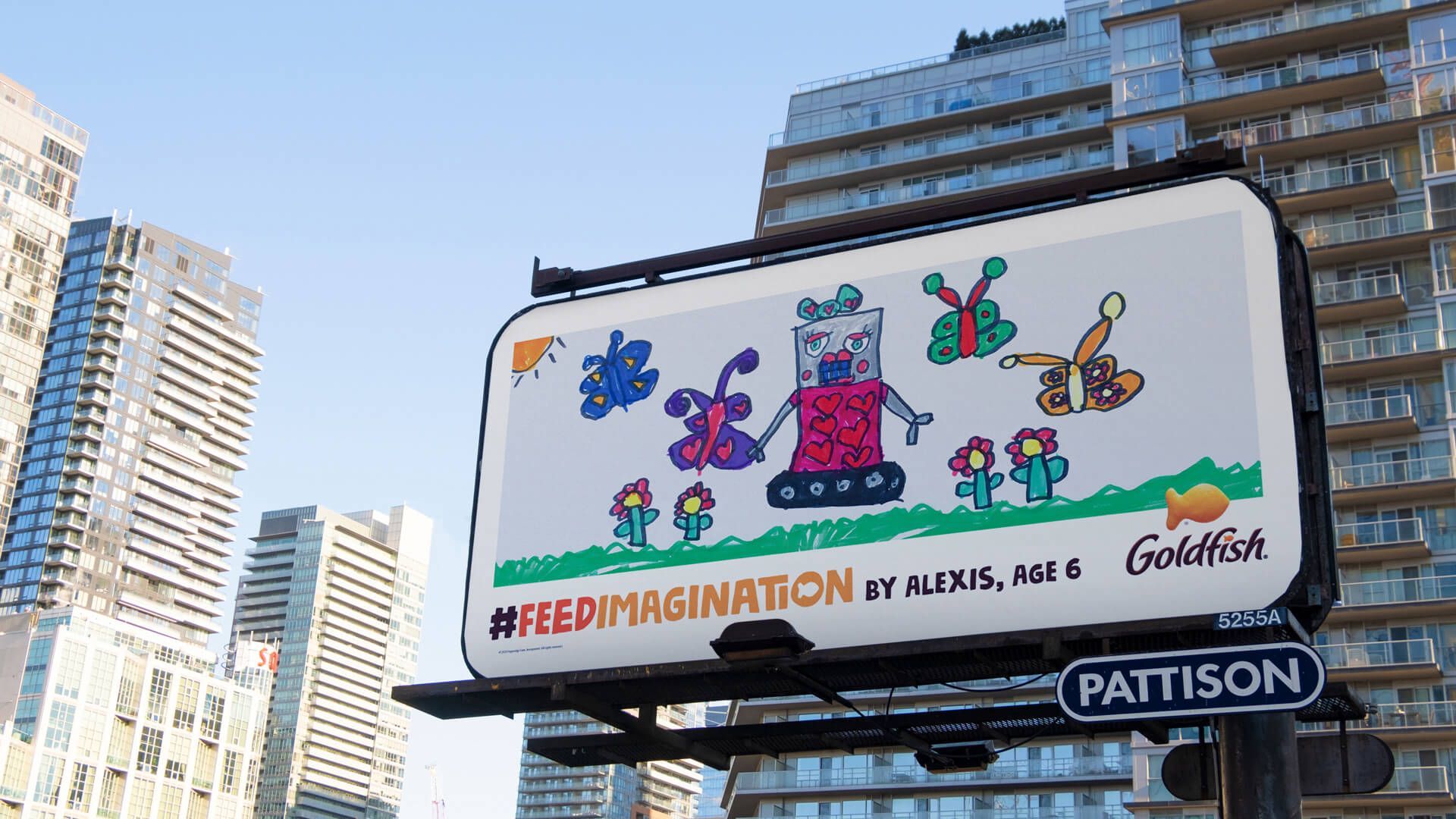 Goldfish Feed Imagination billboard artwork
