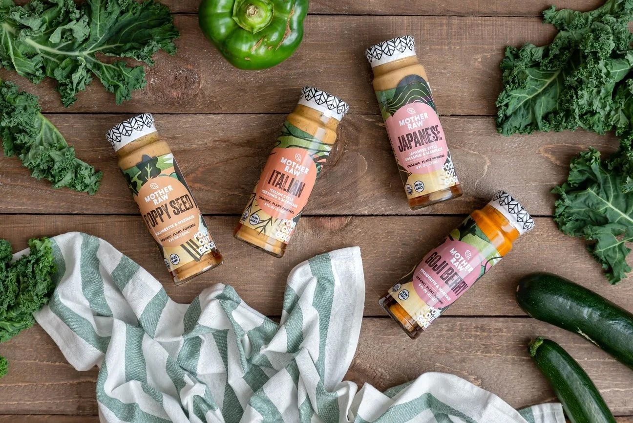 Line up of Mother Raw bottles