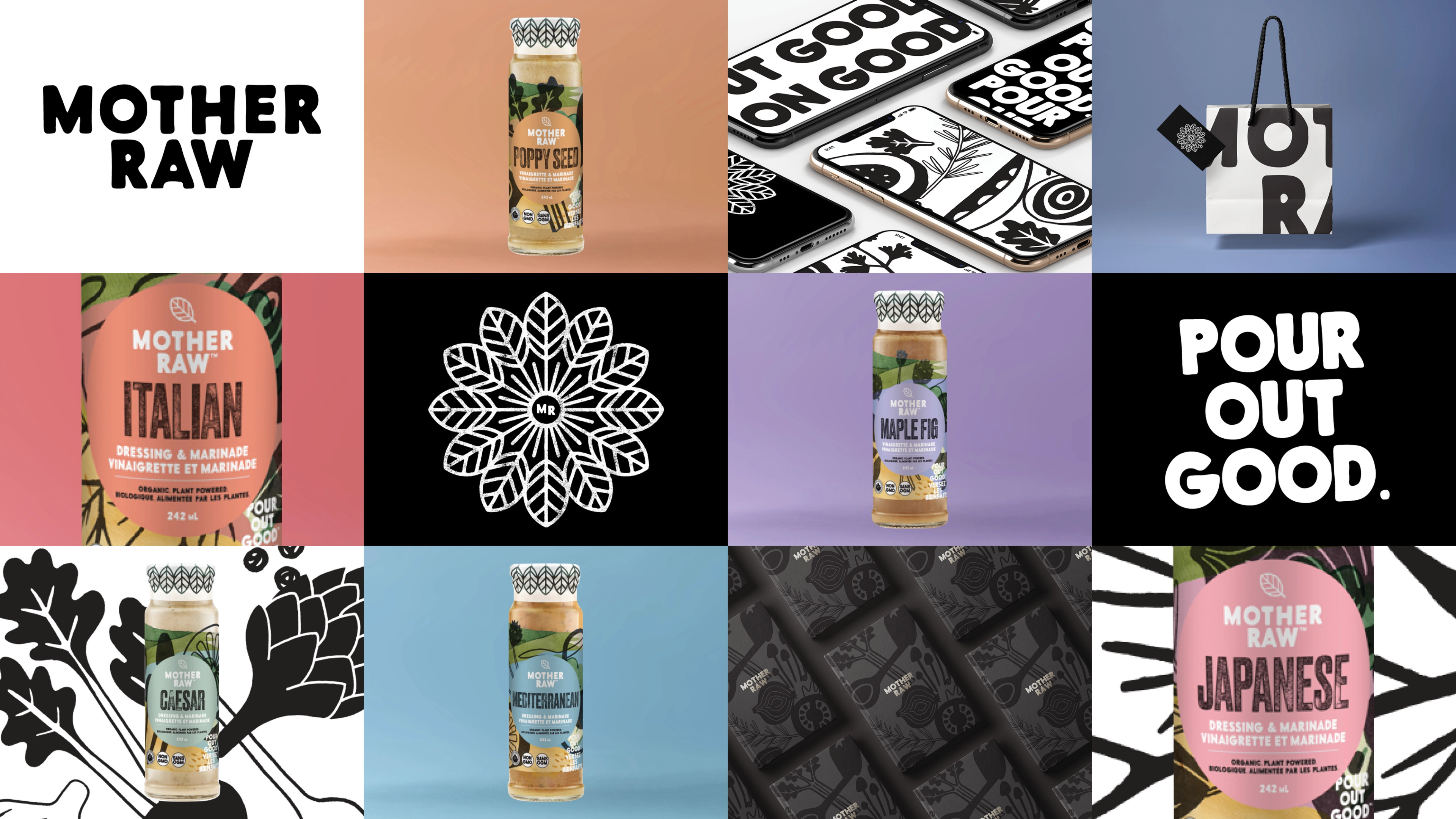 Board of Mother Raw illustrations and product