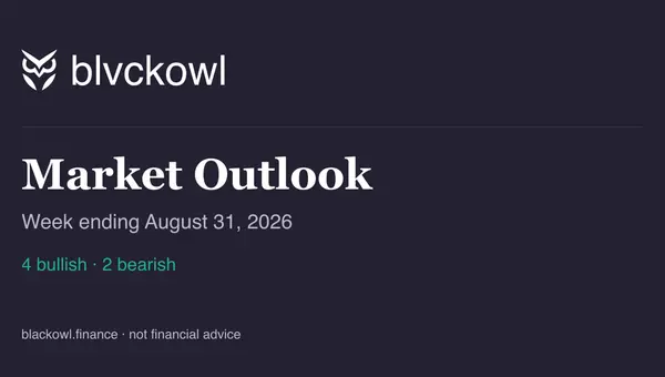 Market outlook for the week ending August 31, 2026