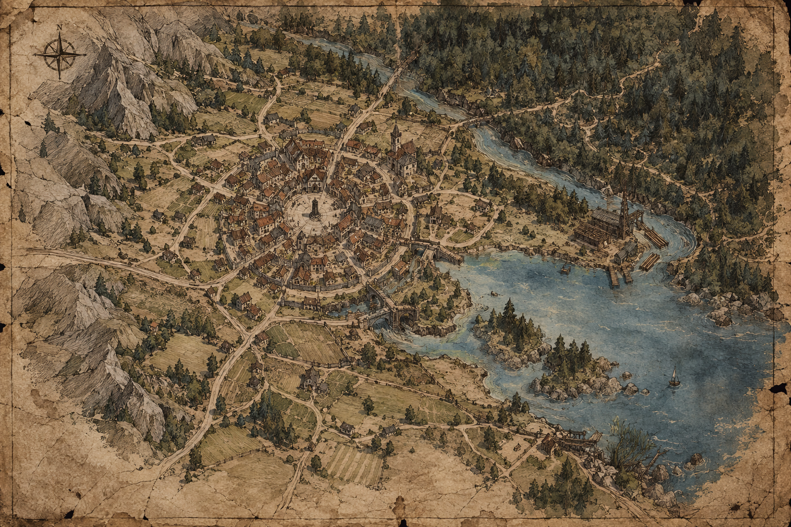 Vardhel · cartografía histórica · fecha incierta