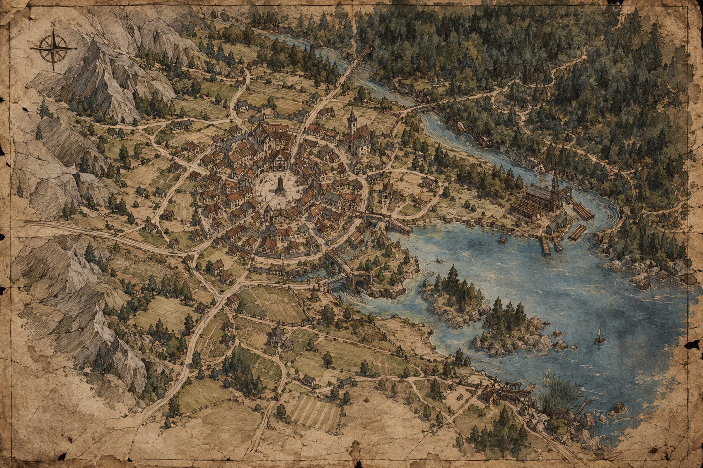 Vardhel · cartografía histórica · fecha incierta