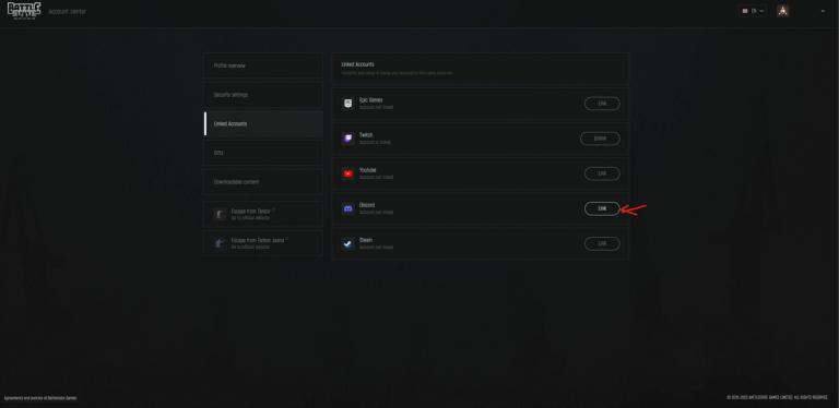 Escape From Tarkov Linked Accounts