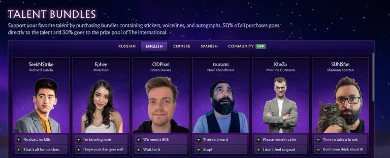 Talent bundles for the international 2025 (ti14)