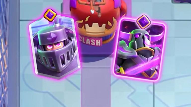 An image of the P.E.K.K.A. Evolution and Mega Knight Evolution cards in Clash Royale
