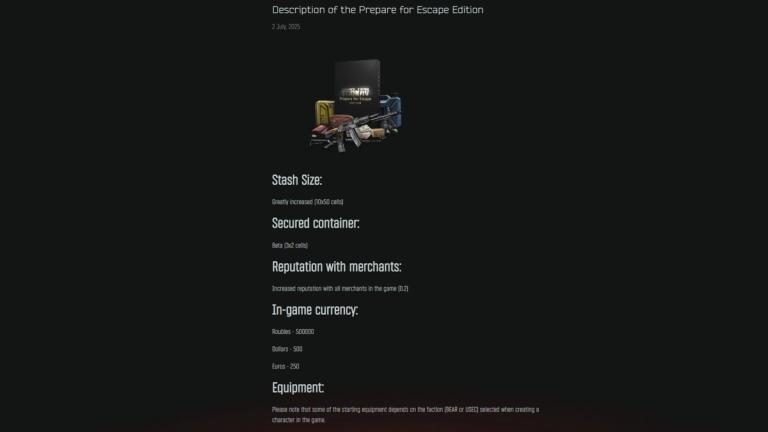 Tarkov Prepare For Escape