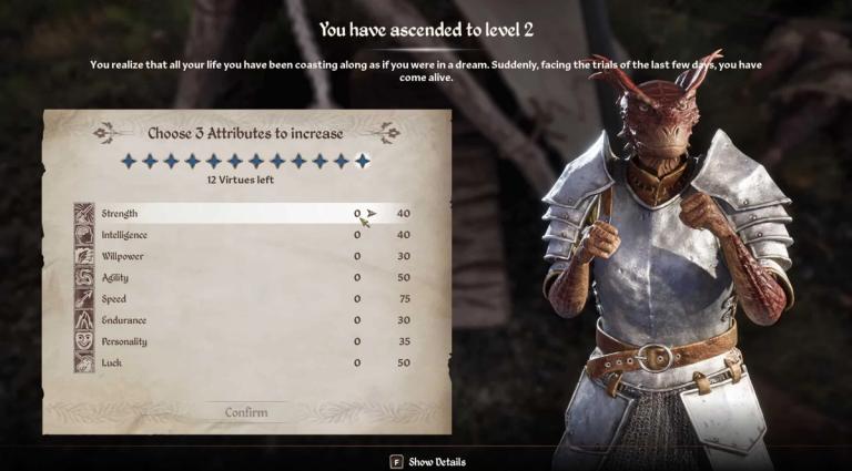 Upgrading Attributes in Oblivion Remastered