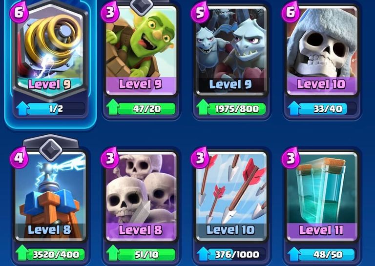 A screenshot of the Sparky Horde Bait Deck in Clash Royale.