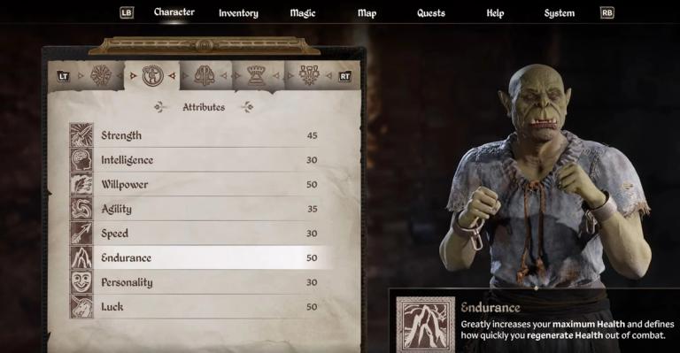 Attributes in Oblivion Remastered