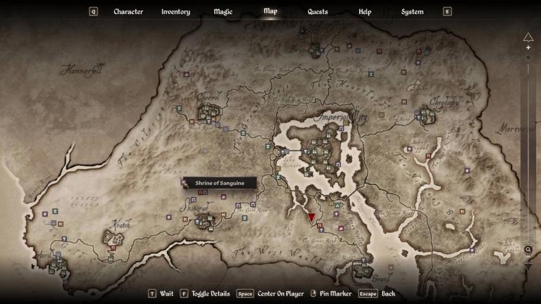 oblivion remastered shrine sanguine