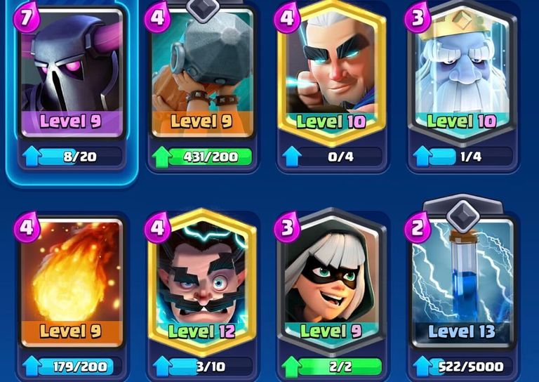 A screenshot of the P.E.K.K.A. Bridge Spam Deck in Clash Royale.