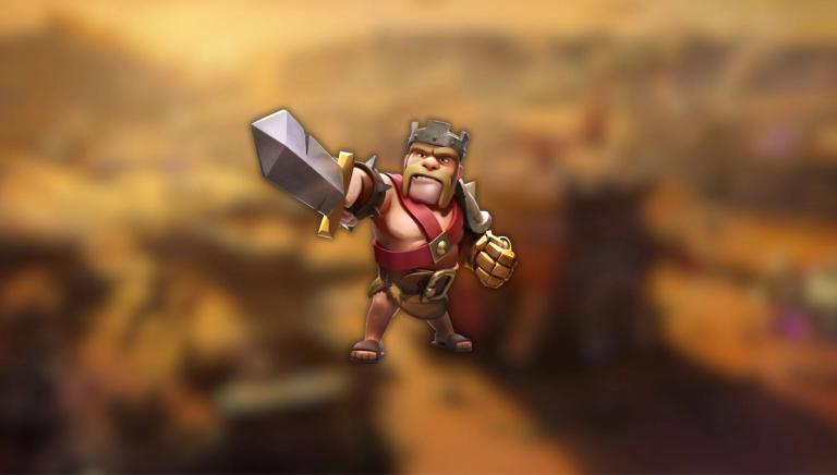 An image of the Barbarian King in Clash of Clans.