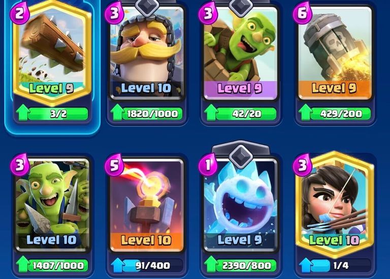 A screenshot of the Log Bait Deck in Clash Royale.
