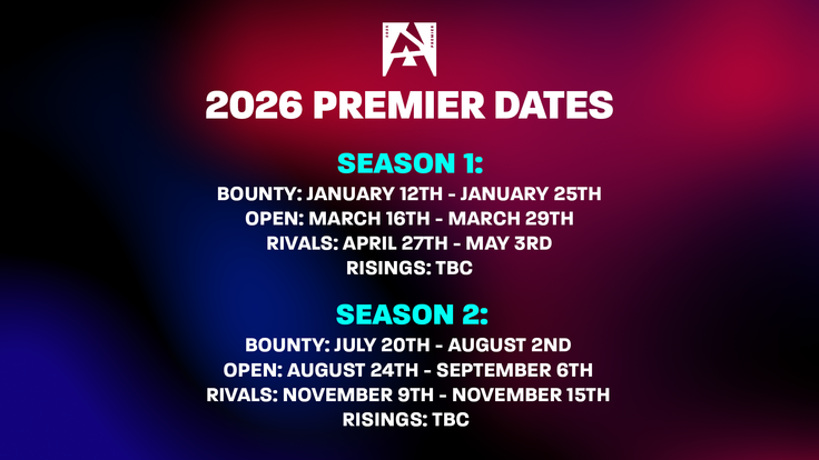 2026 Premier Event Dates