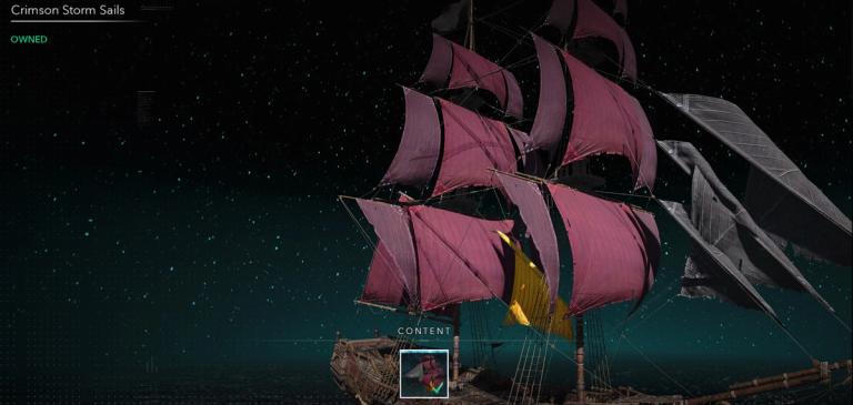 AC Black Flag Crimson Storm Sails