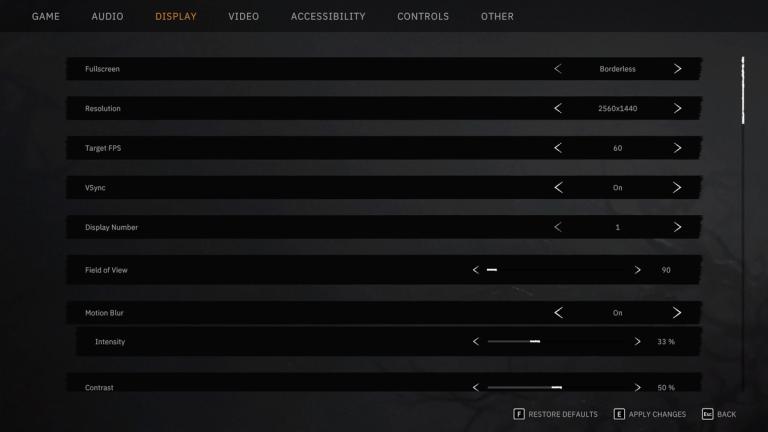 Tainted Grail  The Fall of Avalon Display Settings