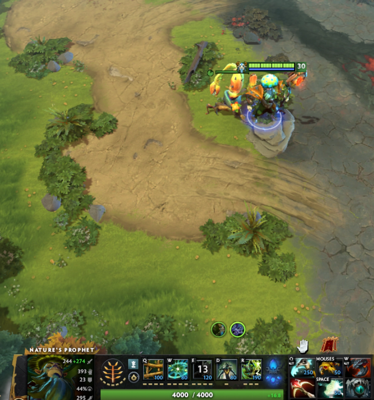The late game itemisation for Nature's Prophet