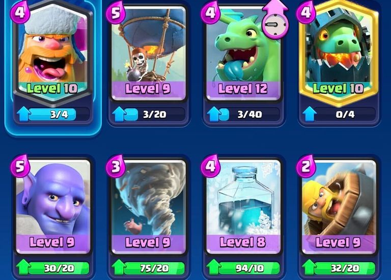A screenshot of the Lumberloon Deck in Clash Royale.