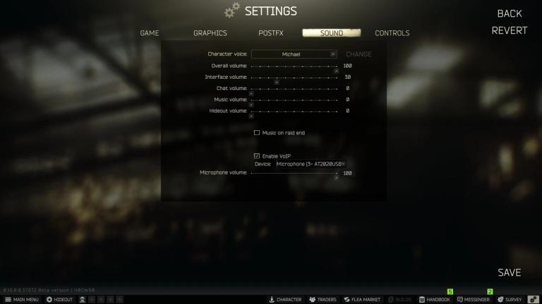 Escape From Tarkov Sound Settings